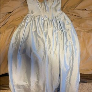 Lucy in the Sky Light Blue Satin Dress
